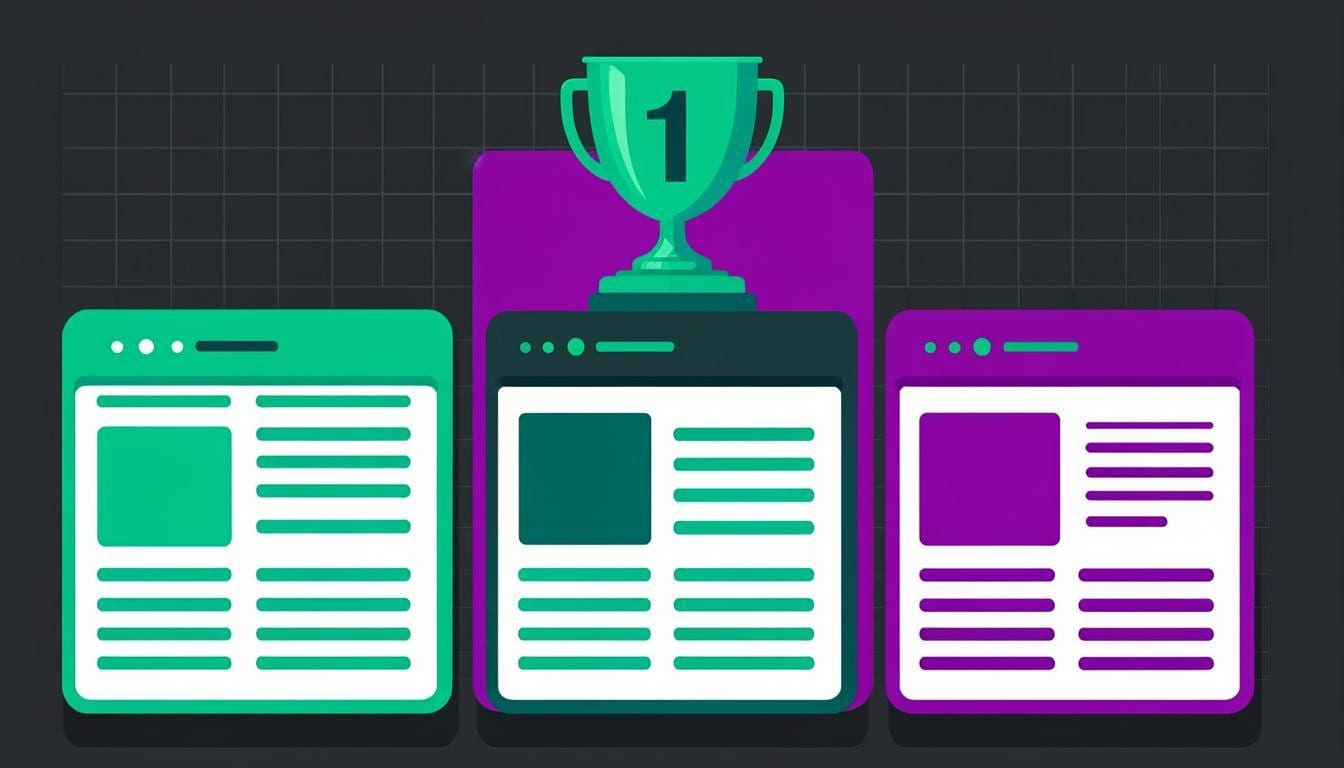 A lineup of stylized browser windows representing different online code editors, compared side by side